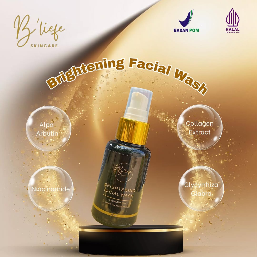 Membersihkan, Melembabkan dan Memperbaiki kulit mu dengan Brightening facial wash dari @bliefeskincare kulit terasa segar,cerah dan bersih 🫶
